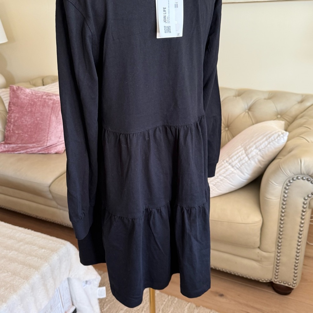 Zara Black Ribbed Collar Top - Picture 8 of 8